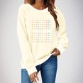thumbnail image 1 of Uootdi 100 Days of School Long Sleeve Shirts for Women Womens Teacher Graphic Tops Happy 100 Days of School Sweatshirt Gift, 1 of 6
