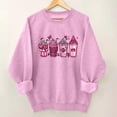 thumbnail image 1 of Uootdi Breast Cancer Awareness Womens Sweatshirts Round Neck Long Sleeve Breast Cancer Awareness Graphic Print Loose Womens Shirts, 1 of 5