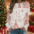 thumbnail image 1 of Uootdi Christmas Gifts Plus Size Gift Long Sleeve Sweatshirt for Women Funny Gnomes Red Wine Glass Xmas Tree Graphic Sweatshirts Crewneck, 1 of 6