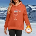 thumbnail image 1 of Uootdi Christmas Hoodies for Women Oversized Long Sleeve Fleece Lined Warm Xmas Sweatshirt Holiday Winter Casual Drawstri Gift ng Pullover, 1 of 7