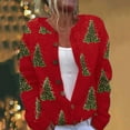 thumbnail image 1 of Uootdi Christmas Sweater for Women Cute Gift Xmas Button Down cardigan Sweater for Women Fall Winter Knitted Outerwear Coat, 1 of 4
