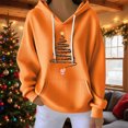 thumbnail image 1 of Uootdi Christmas Sweaters for Women Snowflake Gift Print Knitted Long Sleeve Hooded Sweater Casual LooseCrew Neck Top Pullover Funny Tops, 1 of 5