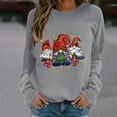 thumbnail image 1 of Uootdi Christmas Sweatshirts for Women Gift Christmas Trees Snowflake Snowman Reindeer Sequined Print Blouse Long Sleeve T Shi rts for Women, 1 of 6