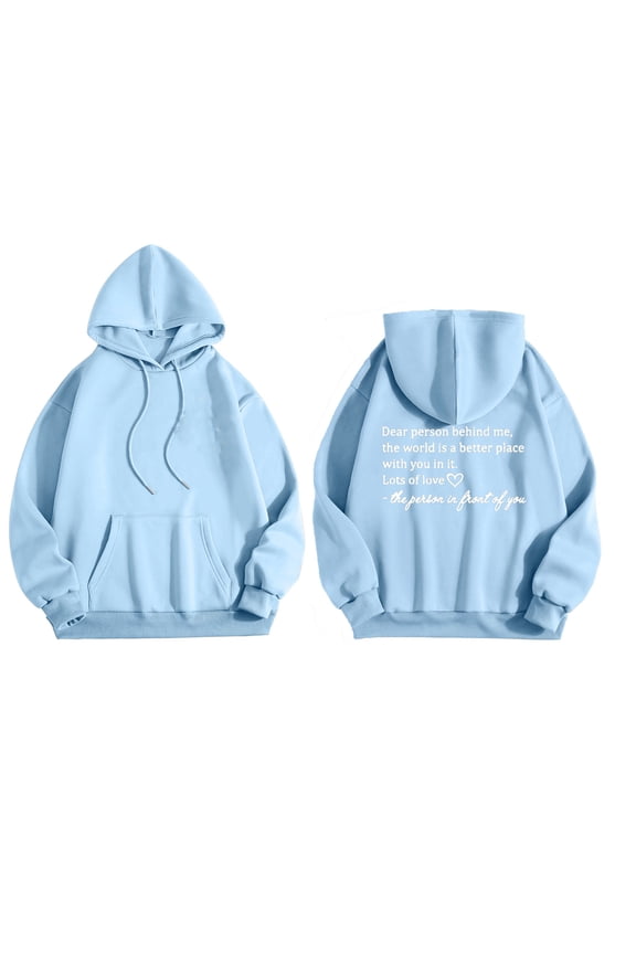 Dear Person Behind Me Hoodie for Women Teen Girls Oversized Sayings Print Graphic Sweatshirt Cool Designs Rapper Gift