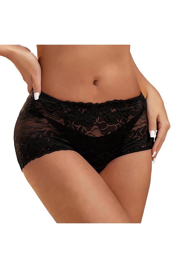 Floral Embroidery Boyshort Panties High Waist Full Coverage Support Briefs Delicate Edge Smooth Romantic Intimates Gift