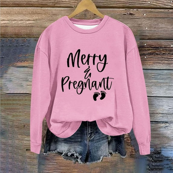 Uootdi Funny Letter Printed Long Sleeve Shirts for Women Crewneck Sweatshirt Pullover Trendy Inspirational Sport Top