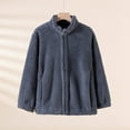 thumbnail image 1 of Uootdi Fuzzy Fleece Sherpa Jackets for Women Oversized Floral Full-Zip Lapel Collar Long Sleeve Sweatshirt Cute Animal Print Top, 1 of 6