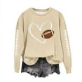 thumbnail image 1 of Uootdi Game Day Long Sleeve Sweatshirt for Women Funny Letter Print Graphic Top Fall Fashion Sports Tops, 1 of 4