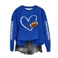 thumbnail image 1 of Uootdi Game Day Long Sleeve Sweatshirt for Women Funny Letter Print Graphic Top Fall Fashion Sports Tops, 1 of 4