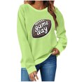 thumbnail image 1 of Uootdi Game Day Sweatshirt Football Long Sleeve Shirts for Women Game Day Outfits Gift Football Fan Game Day Shirt Casual Tops, 1 of 4