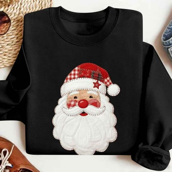 Uootdi Gift Christmas Sweatshirts for Women Merry Christmas Long Sleeve Shirts Cute Xmas Print Holiday Party Pullover Tops
