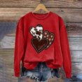 thumbnail image 1 of Uootdi Heart Printed Sweatshirts for Women Funny Love Heart Letter Print Graphic Long Sleeve Shirts Crewneck Pullover Top Holiday Pullover Outfits Gift, 1 of 6