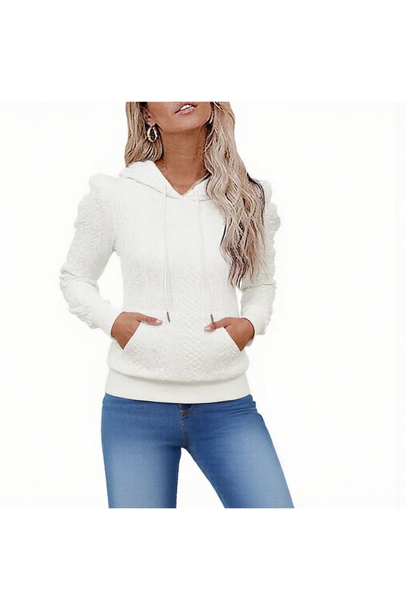 Hoodies for Women Oversized Long Sleeve Drawstring Jacquard sweater Fashion Warm knit sweaters Gift Casual Loose Hoode d Tops
