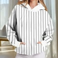 thumbnail image 1 of Uootdi Hoodies for Women Oversized Long Sleeve Trendy Striped Sweatshirts Y2K Hoodies Jackets with Pocket Fall Fashion Gift, 1 of 7