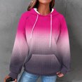 thumbnail image 1 of Uootdi Hoodies for Women Waffle Print Color Block Casual Long Sleeve Hoodies Loose Gift Sports Pullover Tops Fashion Fall Sweats hirts with, 1 of 5