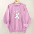 thumbnail image 1 of Uootdi Long Sleeve Shirts for Women Breast Cancer Awareness Shirt Crewneck Breast Cancer Sweatshirts for Women Pullover Pi Gift nk Ribbon Survivor, 1 of 4