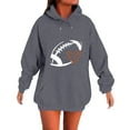 thumbnail image 1 of Uootdi Oversized Long Sleeve Hoodies for Women Game Day Hooded Sweatshirt Cute Gift Fleece Hooded Sweatshirt Pullover Fall Prep, 1 of 5
