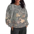 thumbnail image 1 of Uootdi Oversized Long sleeve Sweatshirt for Women Camo Leaf Maple Leaf Gift Pattern Winter Hoodies with Oversized Long sleeve Sw eatshirt for, 1 of 9