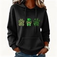thumbnail image 1 of Uootdi Oversized St Patricks Day Hooded Sweatshirts for Women Irish Saint Pattys Shamrock Crewneck Long Sleeve Shirts Holiday Trendy Pullover Tops Gift, 1 of 6