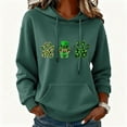 thumbnail image 1 of Uootdi Oversized St Patricks Day Hooded Sweatshirts for Women Irish Saint Pattys Shamrock Crewneck Long Sleeve Shirts Holiday Trendy Pullover Tops Gift, 1 of 6
