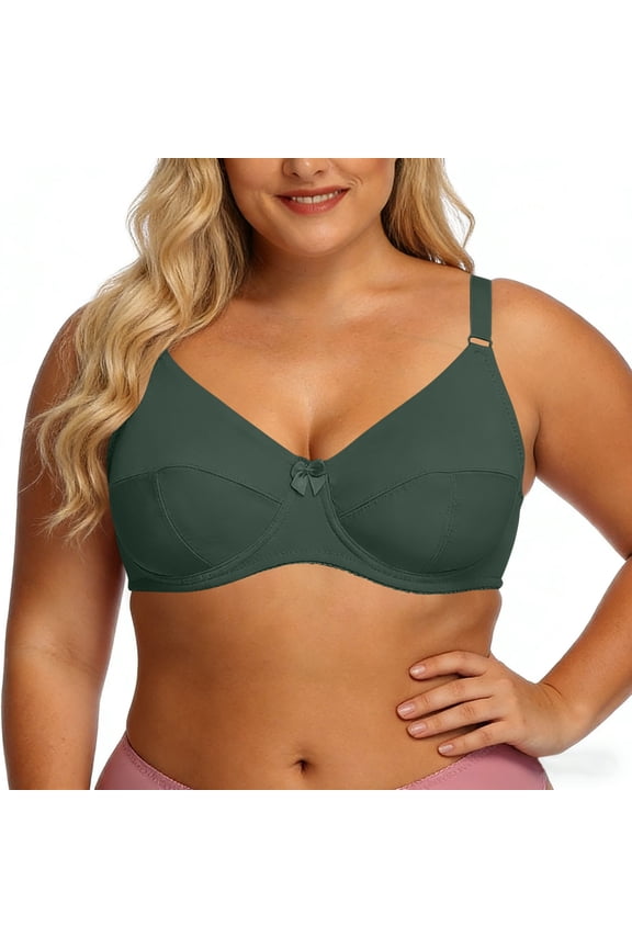 Plus Size Bow Detail Bras Underwire Full Coverage Lift Support Bralettes Soft Lift Breathable Curvy Intimates Gift