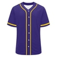 thumbnail image 1 of Uootdi Summer Tops for Women V Neck Contrast Trim Button Front Short Sleeve Relaxed Fit Shirts Baseball Sport Breathable Workout Tees Women, 1 of 8