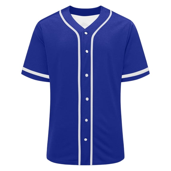 Uootdi Summer Tops for Women V Neck Contrast Trim Button Front Short Sleeve Relaxed Fit Shirts Baseball Sport Breathable Workout Tees Women
