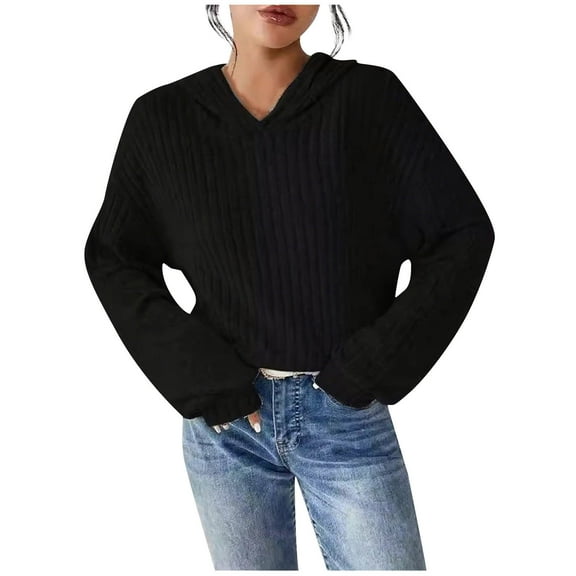 Uootdi Sweaters for Women V Neck Soft Ribbed Knit Long Sleeve Sweaters Lightweight Gift Cozy Fall Sweater Tops Shirts