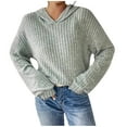 thumbnail image 1 of Uootdi Sweaters for Women V Neck Soft Ribbed Knit Long Sleeve Sweaters Lightweight Gift Cozy Fall Sweater Tops Shirts, 1 of 6