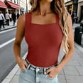 thumbnail image 1 of Uootdi Tank Tops for Women Square Neck Slim Fit Solid Athletic Tops Workout Fitness Style Moisture Wicking Stretchy Tanks Gift, 1 of 8