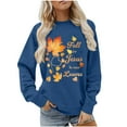 thumbnail image 1 of Uootdi Thanksgiving Long Sleeve Sweatshirts for Women Fall For Jesus He Never Leaves Sweatshirts Gift Women Cute Fall Autumn Ch ristian, 1 of 5