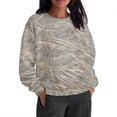 thumbnail image 1 of Uootdi Women's Camo Printed Maple-Leaf Print Long Sleeve Sweatshirt Loose Fit Round Neck Pullover Shirt Comfortable Art Th Gift emed Social Events, 1 of 9