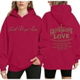 thumbnail image 1 of Uootdi Women's Fashion Casual Ladies Printed Long Sleeve Tops Blouse Hooded Sweatshirts Gift, 1 of 6