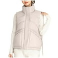 thumbnail image 1 of Uootdi Women's Lightweight Down Vest Puffer Sleeveless Jacket Stand Collar Zipper Warm Winter Outerwear with Pockets, 1 of 5