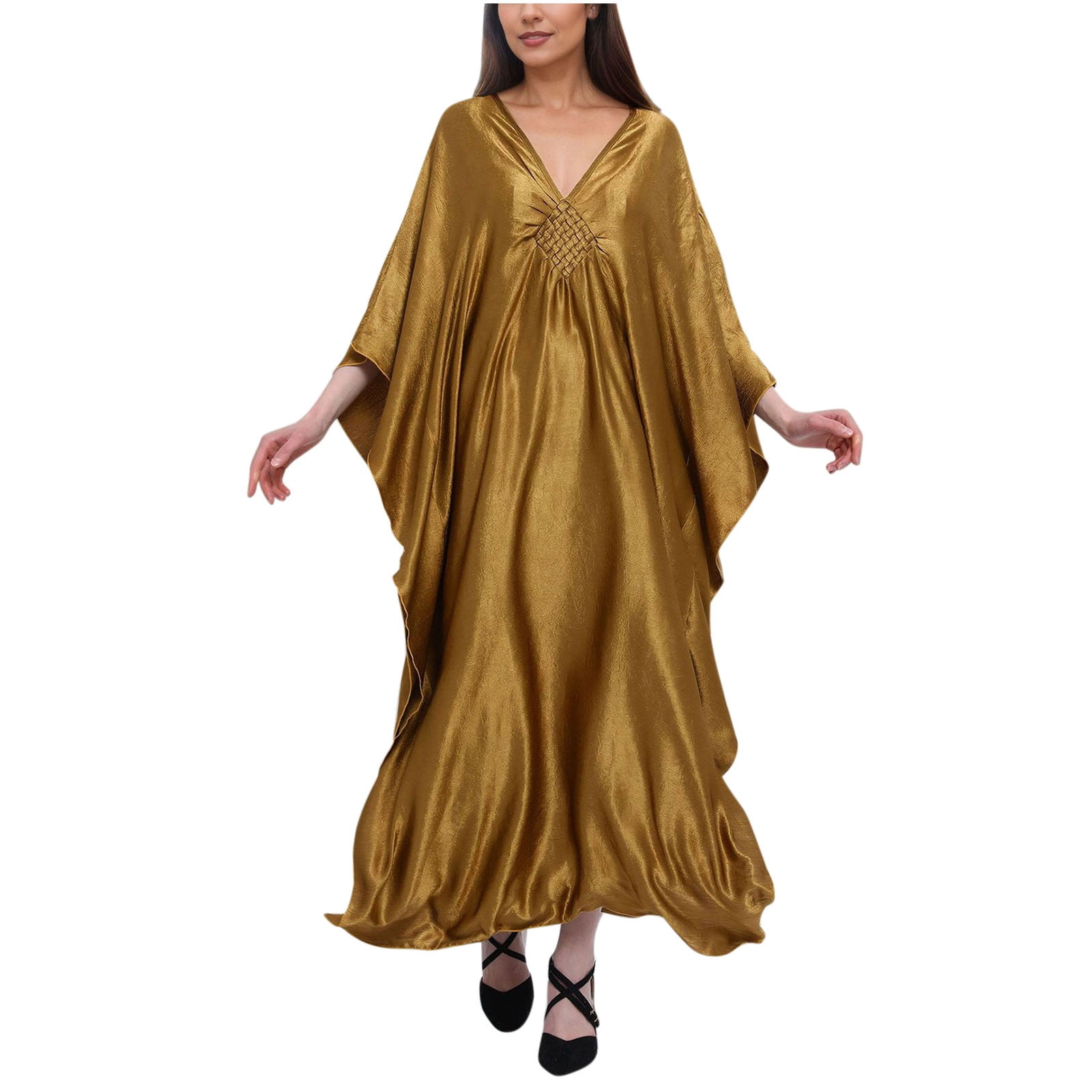 fitted lace wedding dress Taupe Maxi Dress for Women, Long Kaftan Dresses Online