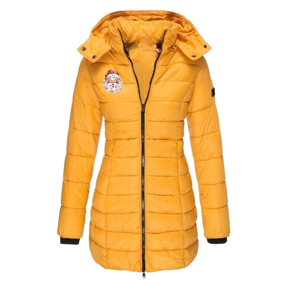 Uootdi Women's Waterproof Long Puffer Hooded Jacket Plus Size Thickened Quilted Down Jacket Warm Winter Coat