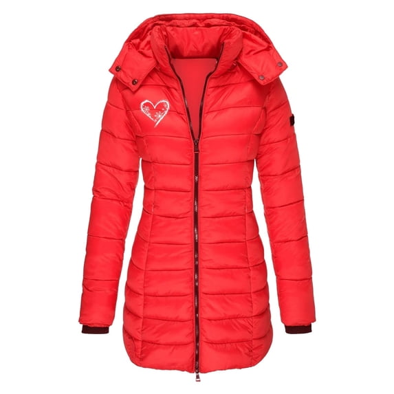 Uootdi Women's Waterproof Long Puffer Hooded Jacket Plus Size Thickened Quilted Down Jacket Warm Winter Coat