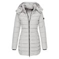 thumbnail image 1 of Uootdi Women's Waterproof Long Puffer Hooded Jacket Plus Size Thickened Quilted Down Jacket Warm Winter Coat, 1 of 4