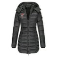 thumbnail image 1 of Uootdi Women's Waterproof Long Puffer Hooded Jacket Plus Size Thickened Quilted Down Jacket Warm Winter Coat, 1 of 4