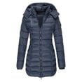 thumbnail image 1 of Uootdi Women's Waterproof Long Puffer Hooded Jacket Plus Size Thickened Quilted Down Jacket Warm Winter Coat, 1 of 4