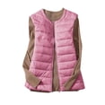 thumbnail image 1 of Uootdi Womens Puffer Vest Plus Size Collarless Full Zip Up Sleeveless Bubble Jackets Lightweight Quilted Padded Warm Coat Outerwear Gift, 1 of 7
