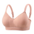 thumbnail image 1 of Uootdi Womens Ribbed V Neck Bras Loose Fit Wireless Seamless Stretch Comfort Support Everyday Bralettes Casual Intimates Gift, 1 of 8