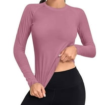 Uootdi Workout Gift Sets for Women Athletic Gym Long Sleeve Shirts for Women Breathable Quick Dry Yoga Running T-Shirts