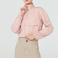 thumbnail image 1 of Uootdi Workout Sets for Women Lightweight Crop Tops Zip Up Athletic Jacket Stand Collar Windproof UPF 50+ Sun Protection Gift Wor kout, 1 of 6