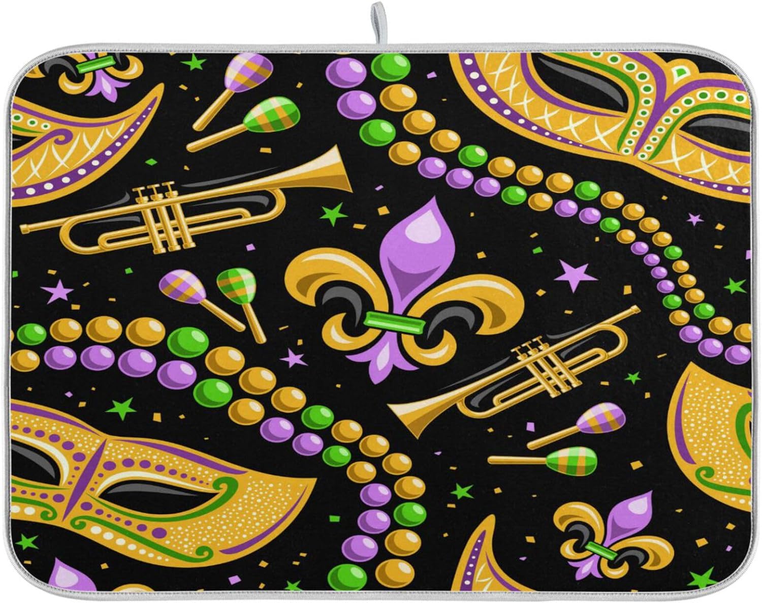 Uorbeay Drying Dish Mat Abstract Blue Texture Padded Dish Drying Mat 16X18inch Dish Drying Mats