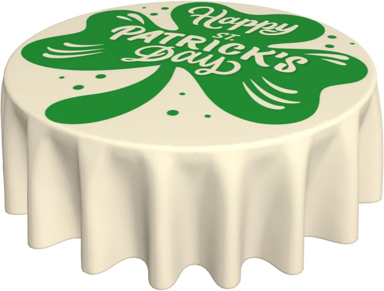 Uorbeay Green St. Patricks Day Round Tablecloth Kitchen Gifts Picnic Tablecloths Washable Table
