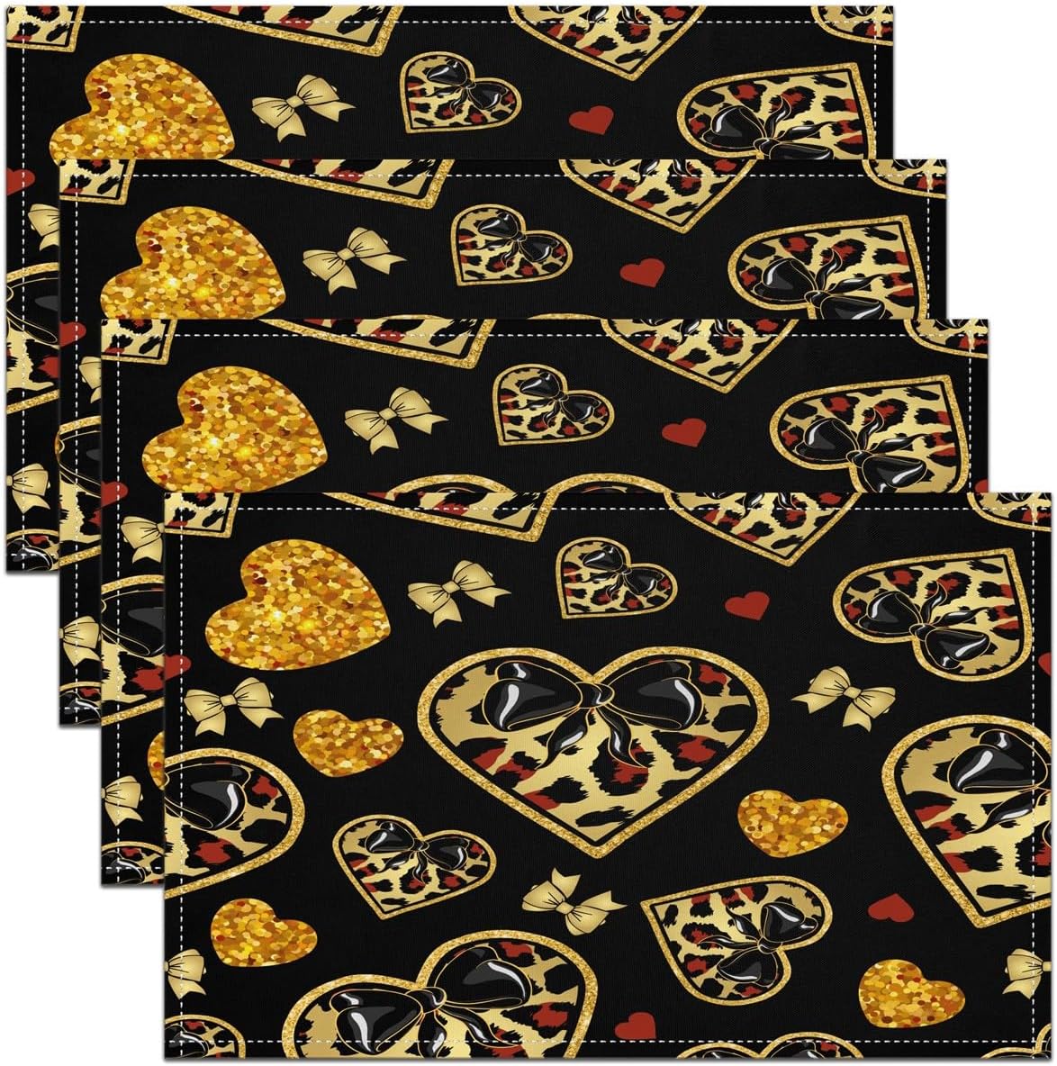 Uorbeay Love Table Mats Placemat Cartoon Cute Heart Shaped Placemats