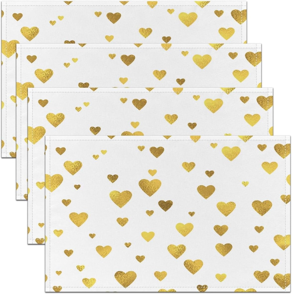 Uorbeay Love Table Mats Placemat Cartoon Cute Heart Shaped Placemats