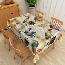 Animal Rooster Farm Tablecloth Holiday Dining Table Decor Table Cover ...