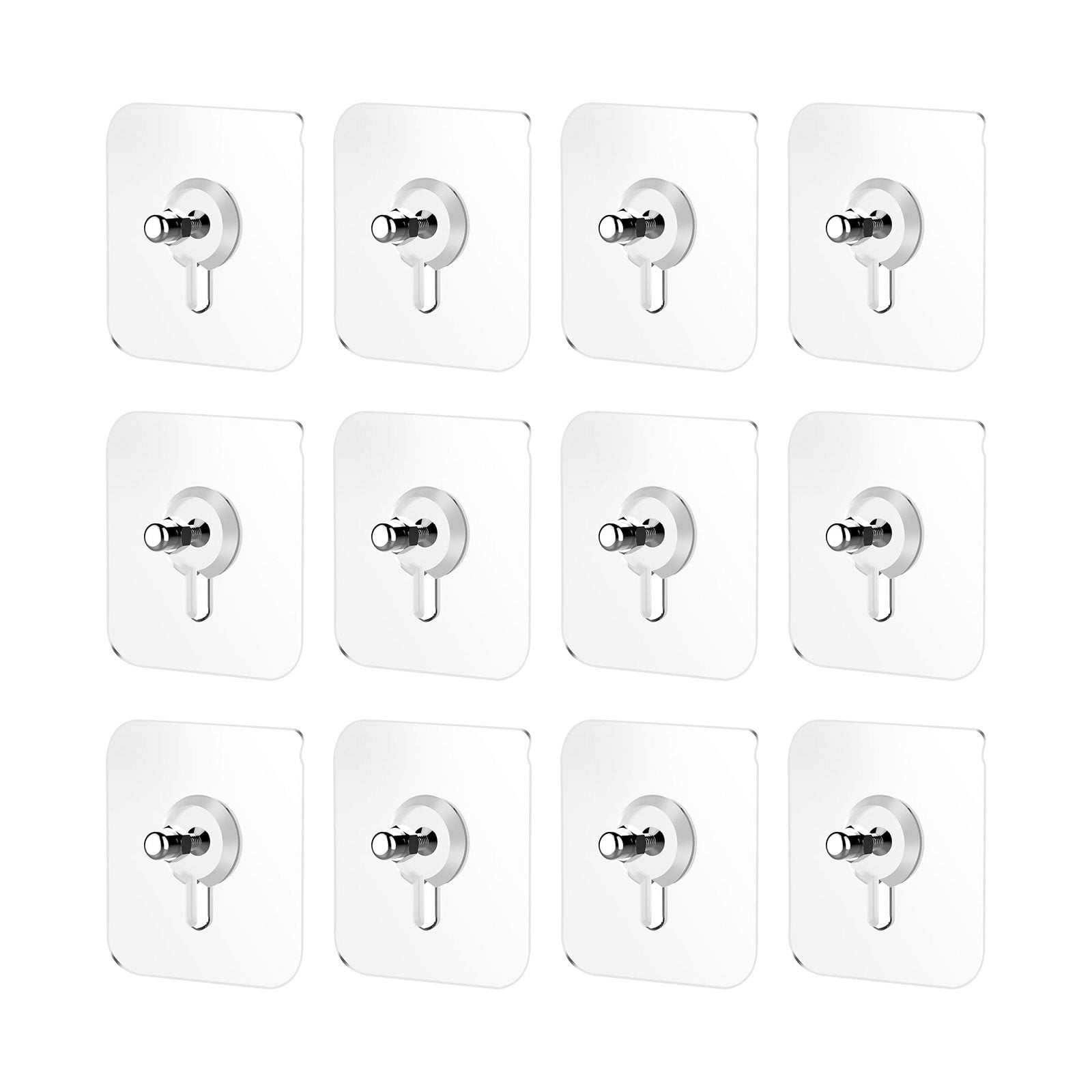 Uorcsa 12Pcs Drill Adhesive Hooks upgraded Adhesive Wall Mount Screw